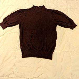 Burgund Puff Sleeve Sweater by Ann Taylor Factory